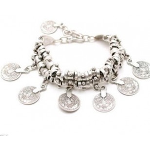 Boho muntjes armband  - 1